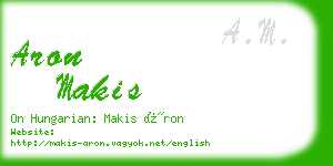 aron makis business card